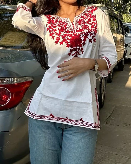 Kashmiri Kurti | Short Kurti | Kashmiri Top | Short Top for Women / Girls