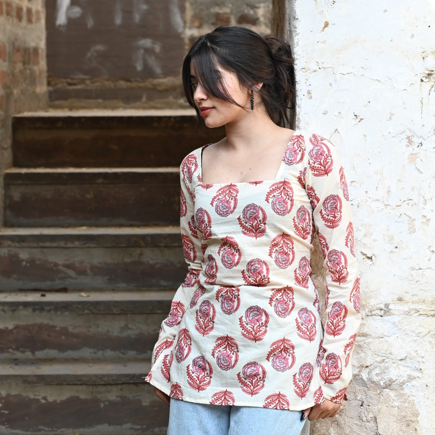 LEELA PINK - Corset Back Kurti