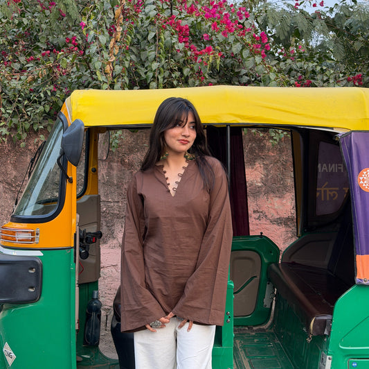 HEER - Solid Brown Kurti