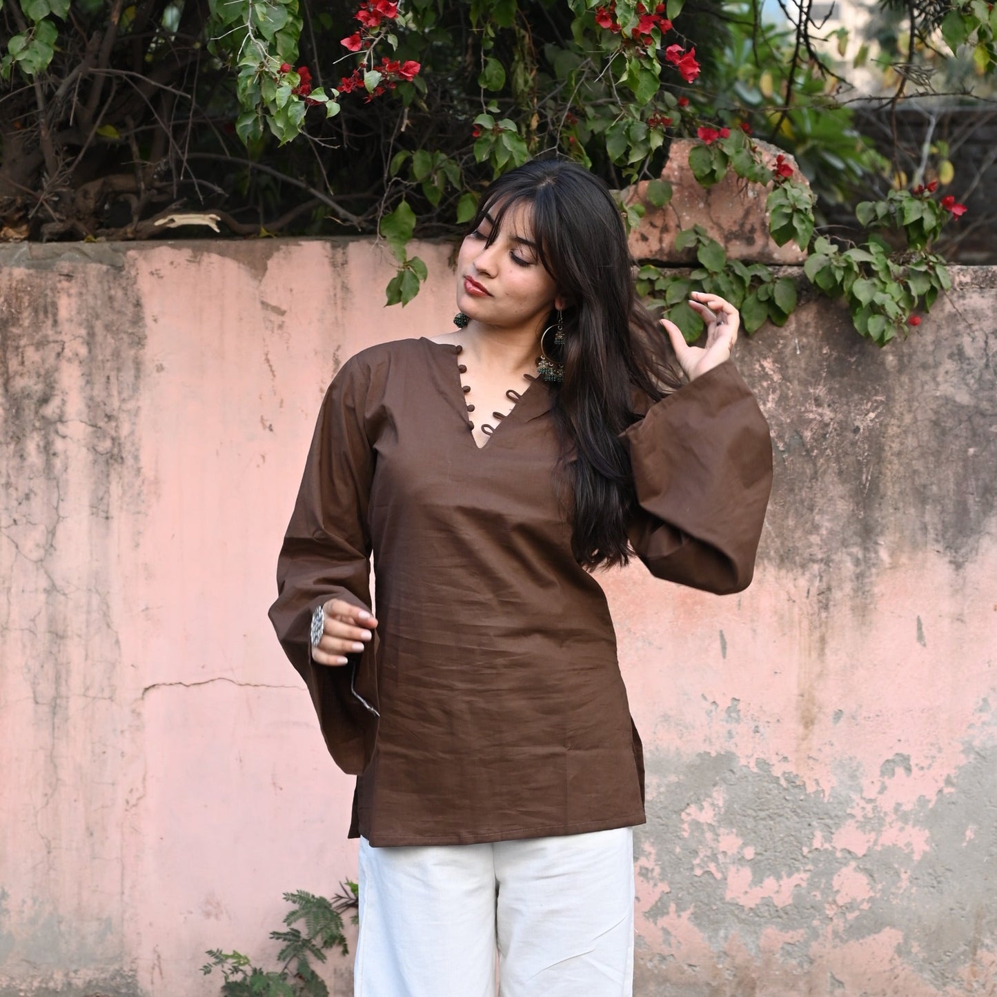 HEER - Solid Brown Kurti