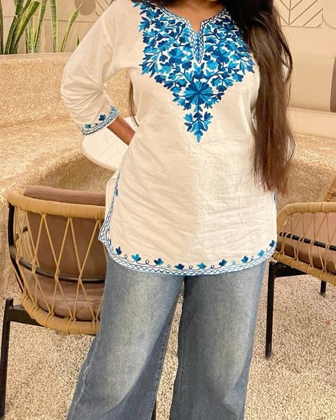 Kashmiri Kurti | Short Kurti | Kashmiri Top | Short Top for Women / Girls